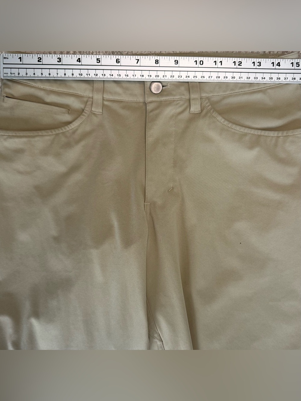 Lululemon ABC Pant Classic Warpstreme Khaki Beige Mens 30x28 Chino - Picture 5 of 13